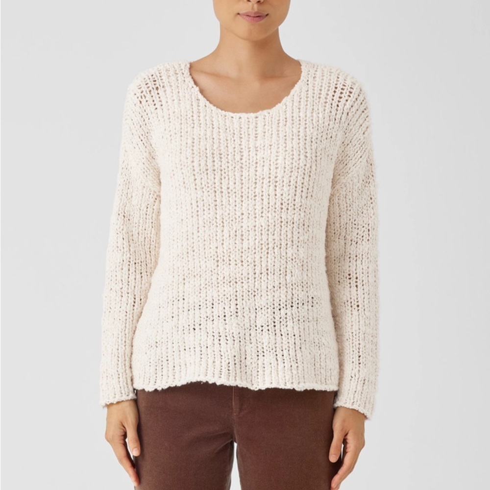 Eileen Fisher Peruvian Organic Cotton Lofty Slub Top